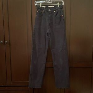 Levi’s Ribcage Straight Ankle Jeans, Size 25, Black